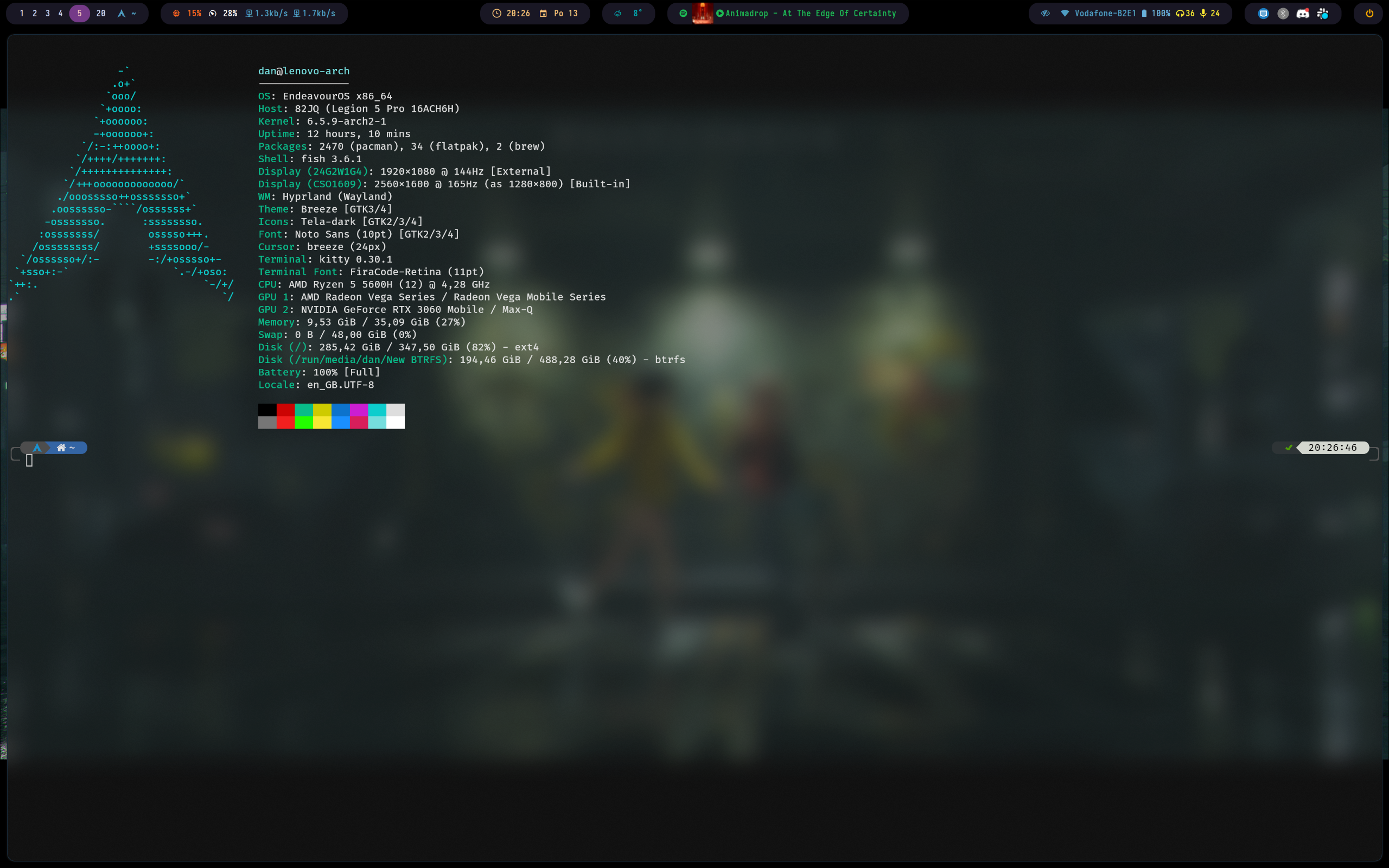 Screenshot of terminal
